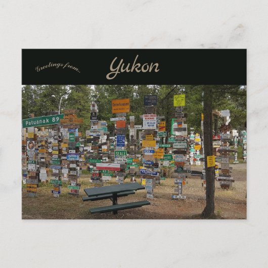 Sign Post Forest Watson Lake Yukon Canada Briefkaart (Voorkant)