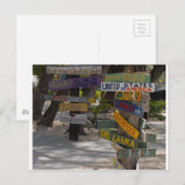 Sign Post Rum Point Grand Cayman Briefkaart (Voorkant / Achterkant)