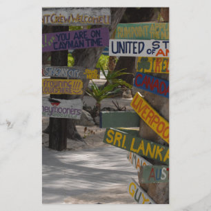 Sign Post Rum Point Grand Cayman Briefpapier