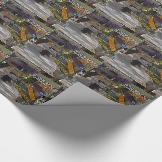 Sign Post Rum Point Grand Cayman Cadeaupapier (Hoek)