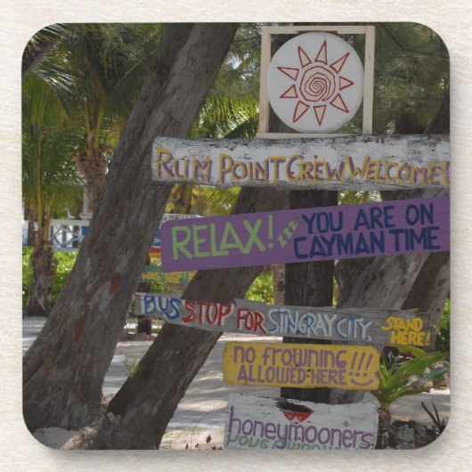 Sign post Rum Point Grand Cayman Drankjes Onderzetter (Voorkant)