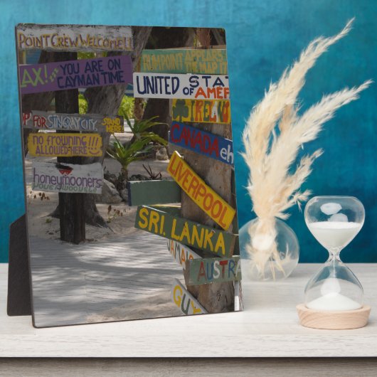 Sign Post Rum Point Grand Cayman Fotoplaat (Zijkant)