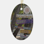 Sign post Rum Point Grand Cayman Keramisch Ornament (Links)