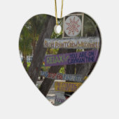 Sign post Rum Point Grand Cayman Keramisch Ornament (Links)