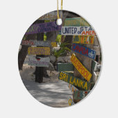 Sign Post Rum Point Grand Cayman Keramisch Ornament (Links)