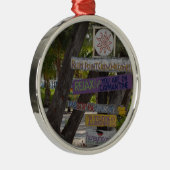 Sign post Rum Point Grand Cayman Metalen Ornament (Rechts)