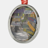 Sign Post Rum Point Grand Cayman Metalen Ornament (Links)