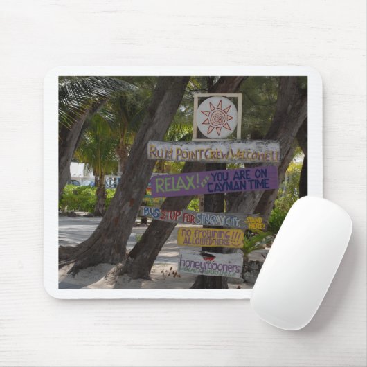 Sign post Rum Point Grand Cayman Muismat (Met muis)