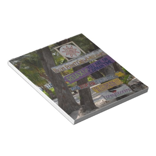 Sign post Rum Point Grand Cayman Notitieblok (Schuin)