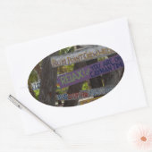 Sign post Rum Point Grand Cayman Ovale Sticker (Envelop)