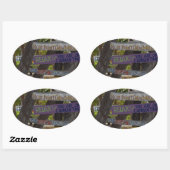 Sign post Rum Point Grand Cayman Ovale Sticker (Vel)