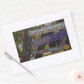 Sign post Rum Point Grand Cayman Rechthoekige Sticker (Envelop)