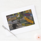 Sign Post Rum Point Grand Cayman Rechthoekige Sticker (Envelop)