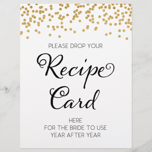 SIGN Recipe voor de Bride, Bridal & Wedding Shower (Voorkant)