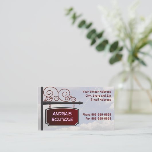 Sign Shop Vastgoedmakelaar Visitekaartje (Staand voorkant)