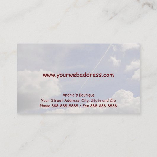 Sign Shop Vastgoedmakelaar Visitekaartje (Achterkant)