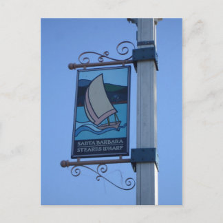 Sign - Stearns Wharf, Santa Barbara, CA Briefkaart