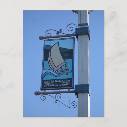 Sign - Stearns Wharf, Santa Barbara, CA Briefkaart (Voorkant)