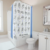 SIGN TAAL ALPHABET douchegordijn (In situ)