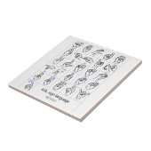 SIGN TAAL ALPHABET keramisch tegels Tegeltje (Zijkant)