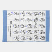SIGN-TAAL ALPHABET keukenhanddoek (Horizontaal)