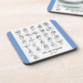 SIGN TAAL ALPHABET onderzetter (Linkerzijde)