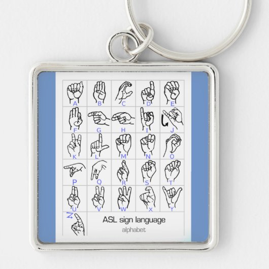 SIGN TAAL ALPHABET sleutelhanger (Voorkant)