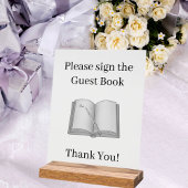 Sign the Guest Book clear Acryl Bord