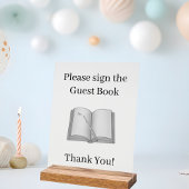 Sign the Guest Book clear Acryl Bord