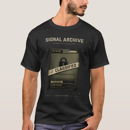 Signaal Archief 009 — Geclassificeerd Dossier Best T-shirt (Voorkant)