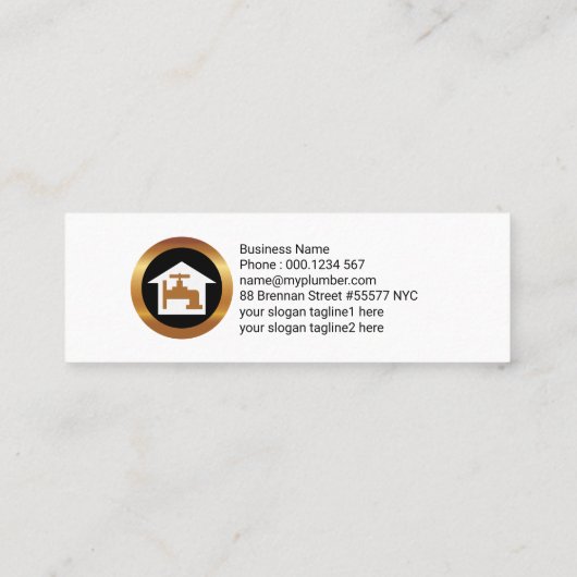 Signaal-hulpdienst voor waterleidingen mini visitekaartje (Achterkant)