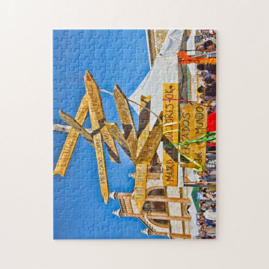 Signaal in Madrid. Legpuzzel (Verticaal)