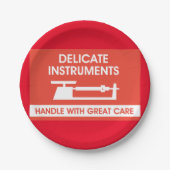 Signaal met snelle instrumenten papieren bordje (Voorkant)