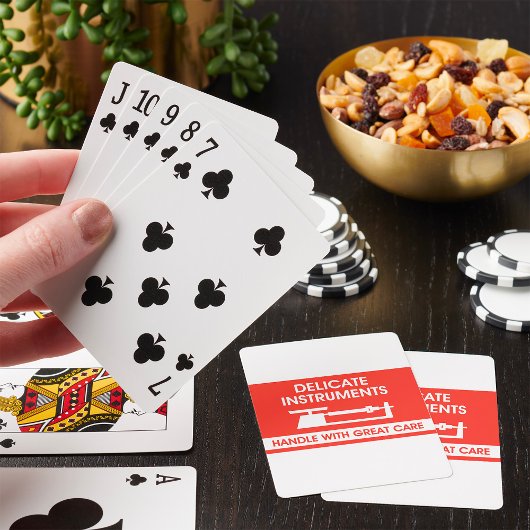 Signaal met snelle instrumenten pokerkaarten