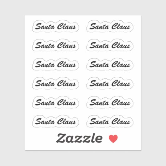 Signaal penseelscript Kiss-Cut Santa Claus Sticker (Vel)