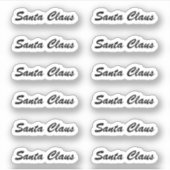 Signaal penseelscript Kiss-Cut Santa Claus Sticker (Voorkant)