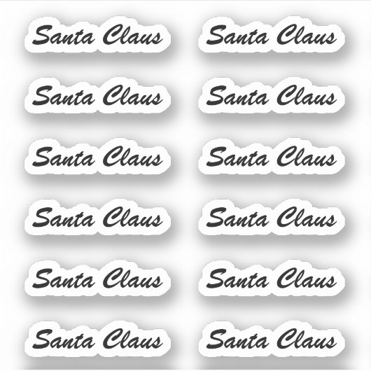 Signaal penseelscript Kiss-Cut Santa Claus Sticker (Voorkant)