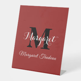 Signaal Rood Aangepast voetstuk Naam Weergave Reclamebord Met Voetstuk