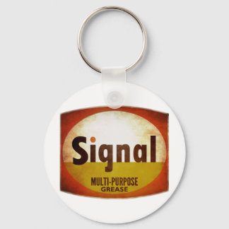 Signaal Smeerolie vintage bord verweerd Sleutelhanger