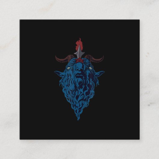 Signaal van Baphometgeit van Mendes Satan Dark Got Vierkante Visitekaartje (Voorkant)