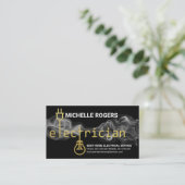 Signaal van de bliksemafdruk van de stijlvolle gou visitekaartje (Staand voorkant)