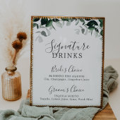 Signaal van de Signature Drinken Emerald Greenery Poster