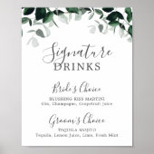 Signaal van de Signature Drinken Emerald Greenery Poster (Voorkant)