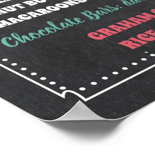 Signaal van het Menu van de Koekbalk Poster (Hoek)