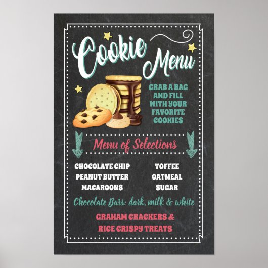 Signaal van het Menu van de Koekbalk Poster (Voorkant)