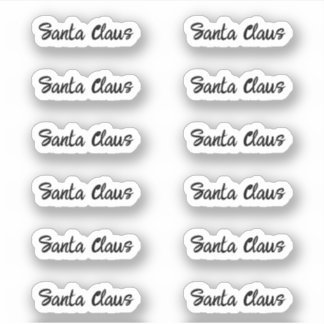 Signaal van penseelbrief met kus-cut Santa Claus Sticker