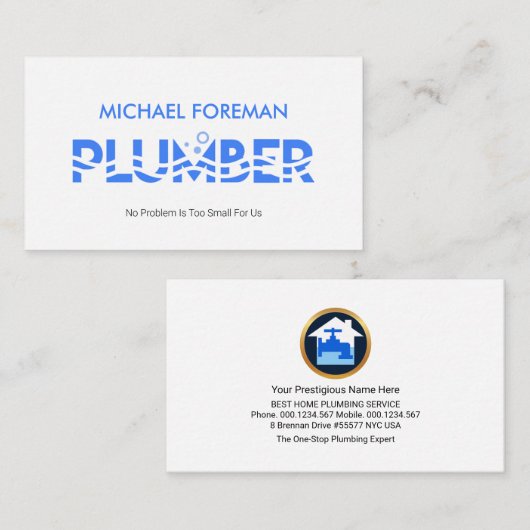 Signaal van watergolf visitekaartje (Voorkant / Achterkant)