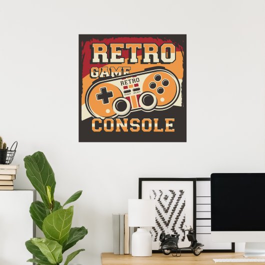 Signaal videospelconsole Retro Poster (Thuiskantoor)