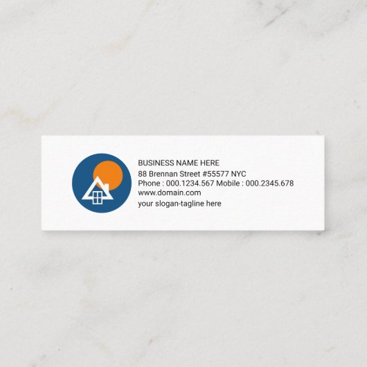 Signaal voor grote constructieservices mini visitekaartje (Achterkant)