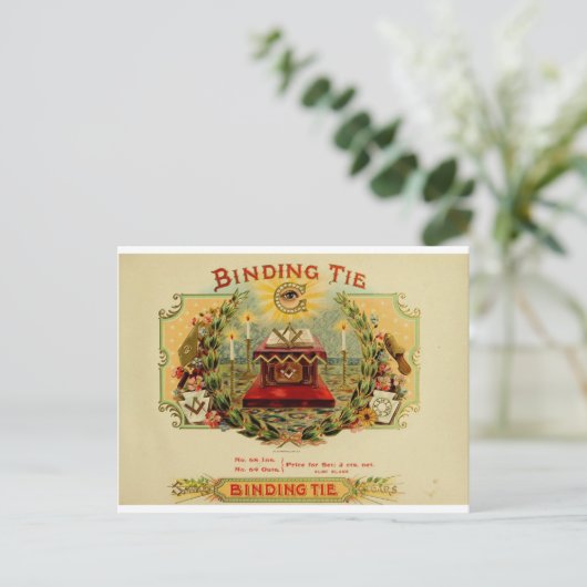  signaaldoos Etiket BINDEND STROPDAS    (15) Briefkaart (Staand voorkant)